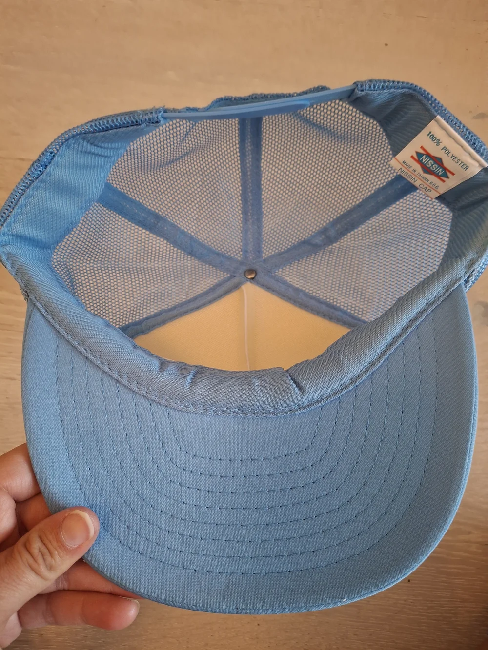 Vintage Nevada Western Trucker Hat in Light Blue and White